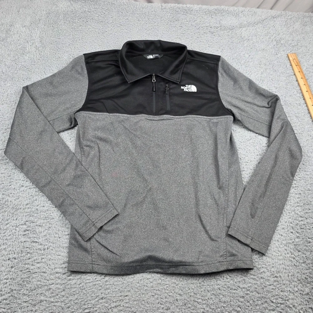 The North Face Mens 1/4 Zip Pullover‎ Grey Black Small